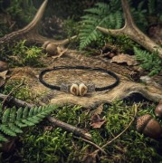 minimal silver bracelet with deer teeth hunting design