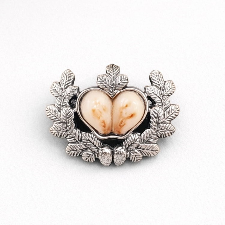 Przypinka myśliwska ze srebra