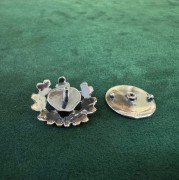 Tył przypinki myśliwskiej -  gwint + duża nakrętka