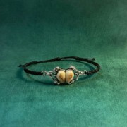 bransoletka srebrna z grandlami łani