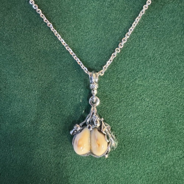 srebrny naszyjnik myśliwski handmade