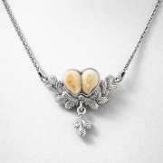 Doe grandle necklace with spruce branches