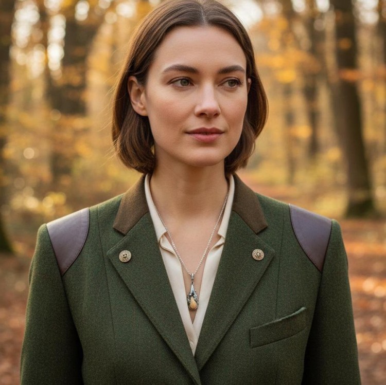 naszyjnik myśliwski srebrny