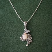 deer tooth pendant silver