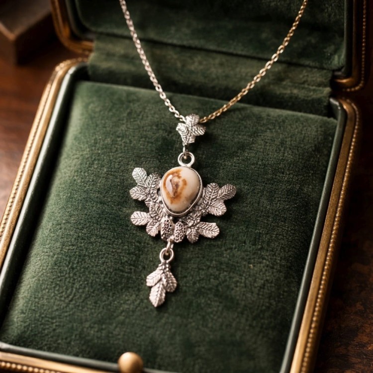 srebrny naszyjnik myśliwski