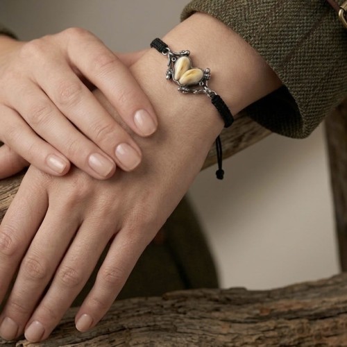 minimalist silver bracelet with acorn motif forest jewelry