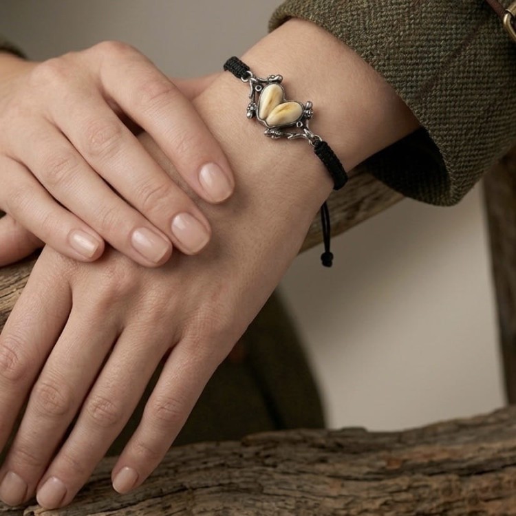 minimalist silver bracelet with acorn motif forest jewelry