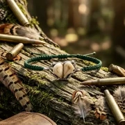 Biżuteria myśliwska FOREST TROPHY – srebrna bransoletka z dębowymi liśćmi
