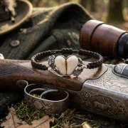 Bransoletka unisex z grandlami jelenia w kształcie serca | FOREST TROPHY