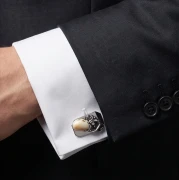 Myśliwskie spinki do mankietów ze srebra z grandlami