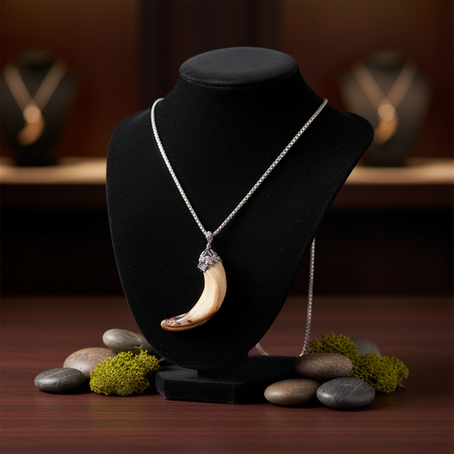 popiersie z wisiorem myśliwskim