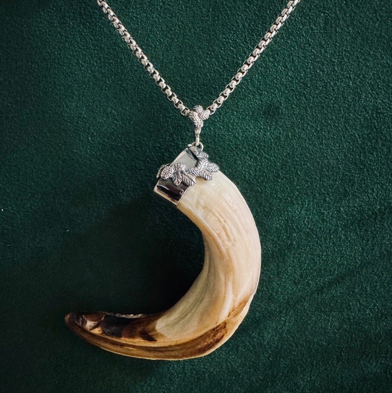 fajka z dzika z motywem świerku